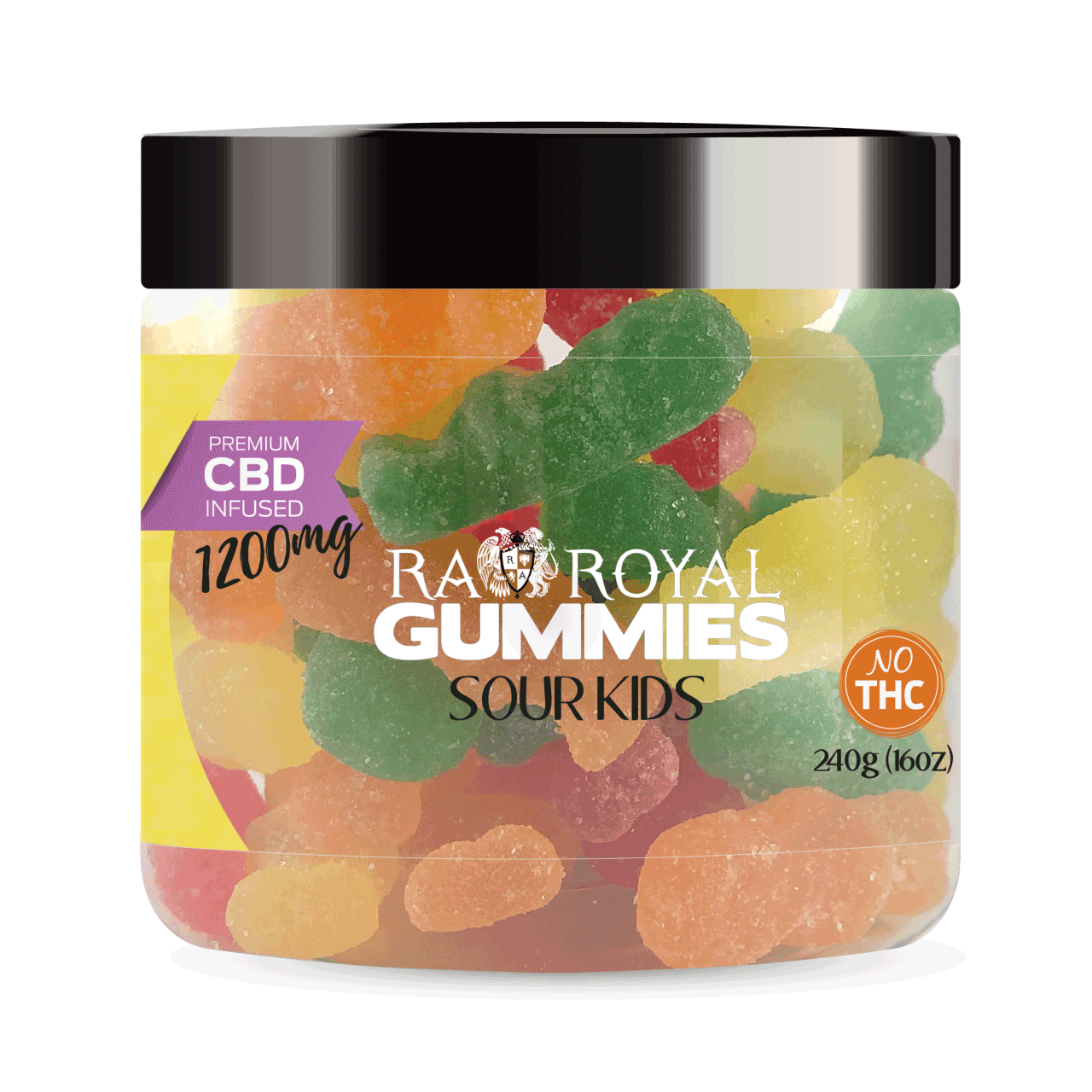 R.A. Royal Gummies 1200MG CBD Infused Sour Kids 63055.1571684391